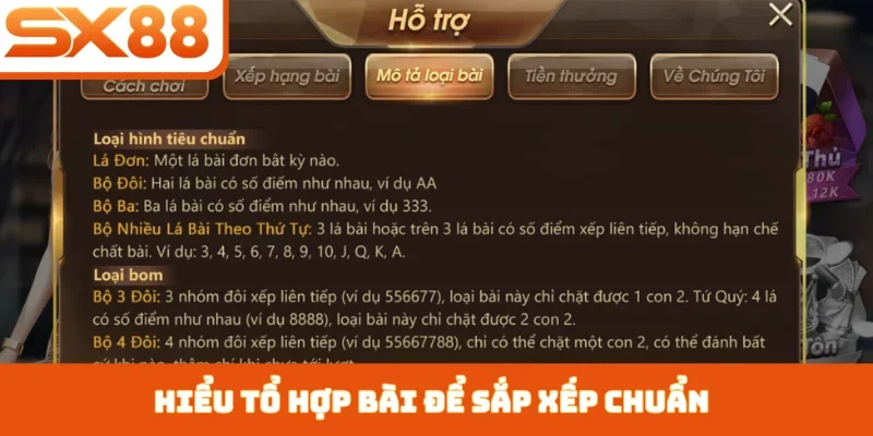 Hiểu tổ hợp bài để sắp xếp chuẩn