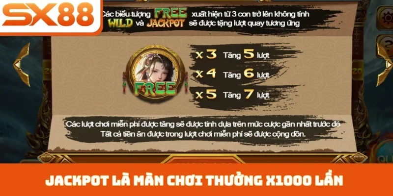 Jackpot là màn chơi thưởng x1000 lần